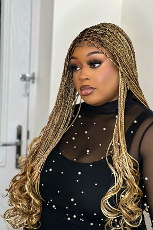 Tonia Knotless Braids Hair Wig Black