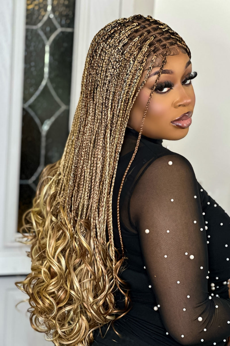 Tonia Knotless Braids Hair Wig Black