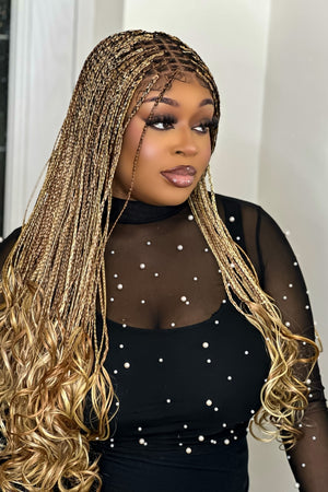 Tonia Knotless Braids Hair Wig Black