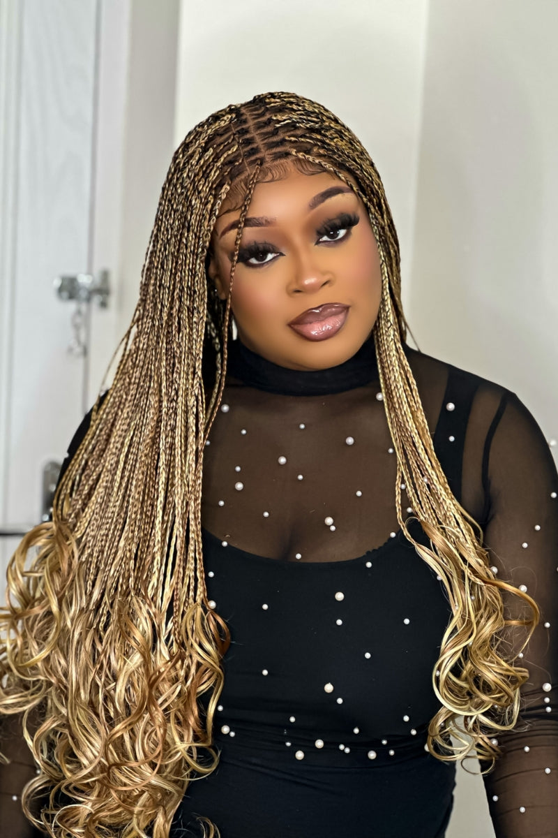 Tonia Knotless Braids Hair Wig Black