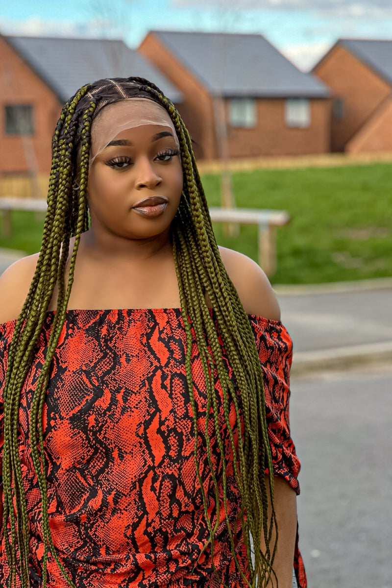 Diana Luxury Braided Wigs Green