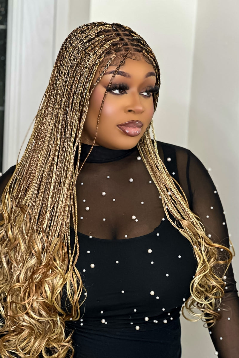 Tonia Knotless Braids Hair Wig Black