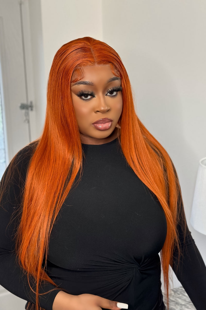  Tracy Ginger Straight Frontal Wig